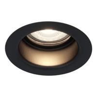 Mari LED inbouwspot verzonken - 4 Watt 345 Lumen - 4000K neutraal wit - GU10 - Dimbaar - Rond - IP64 Waterdicht - Zwart - Anti-glare