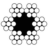 DX staaldraadtouw/staalkabel - verzinkt 2mm - haspel a 50 meter