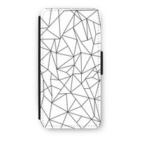 Geometrische lijnen zwart: iPhone 8 Flip Hoesje