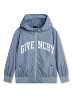 Givenchy Kids coupe-vent à logo imprimé - Bleu