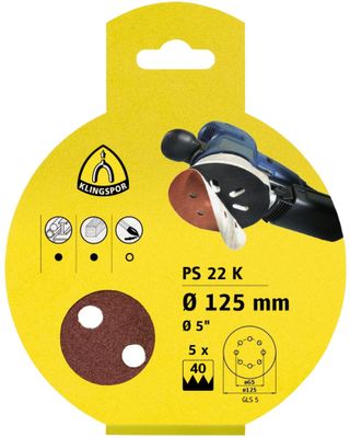 Klingspor schuurschijf met klittenband 125mm K80 (5st)