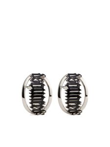 DSQUARED2 logo-plaque clip-on earrings - Argent