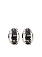 DSQUARED2 logo-plaque clip-on earrings - Argent