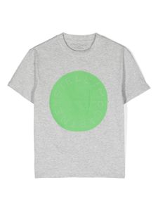 Stella McCartney Kids t-shirt en coton à logo pailleté - Gris