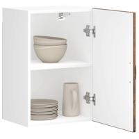 Keukenwandkast Lucca bewerkt hout gerookt eikenkleurig