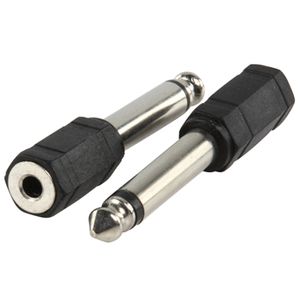 Valueline AC-006 kabeladapter/verloopstukje 3.5mm 6.35mm Zwart