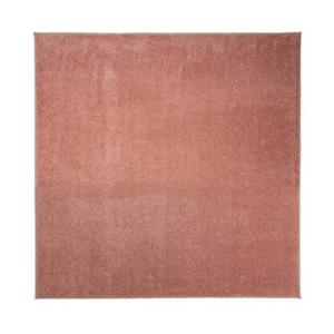 Tapeso Vierkant vloerkleed Fine - roze - 160x160 cm