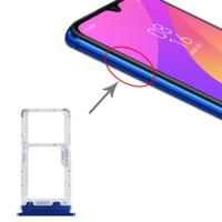 SIM-kaart lade + SIM-kaart lade/micro SD-kaart lade voor Xiaomi mi CC9 (blauw)