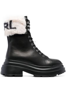 Karl Lagerfeld bottines à logo imprimé - Noir