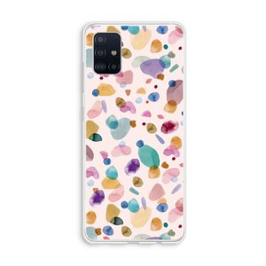 Terrazzo Memphis Pink: Galaxy A51 4G Transparant Hoesje