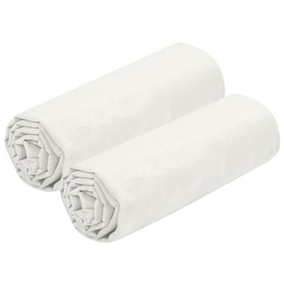 Hoeslaken Eden - 2x - 2-persoons - 160 x 200 cm - ivoorwit - hotelkwaliteit - katoen - 30 cm dikte