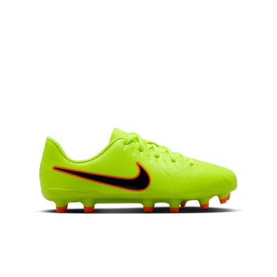 Nike Tiempo Legend 10 Club Gras / Kunstgras Voetbalschoenen (MG) Kids Neongeel Zwart Oranje
