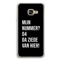 Da ziede van hier - Zwart: Samsung Galaxy A3 (2016) Transparant Hoesje