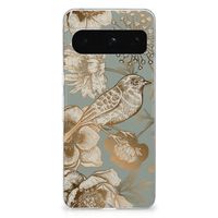 TPU Case voor Google Pixel 8 Pro Vintage Bird Flowers