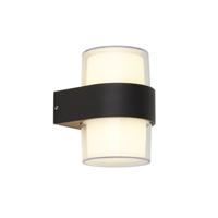 Searchlight Design muurlamp Frosty Round antraciet 25123-2BK