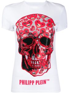 Philipp Plein t-shirt motif strassé - Blanc