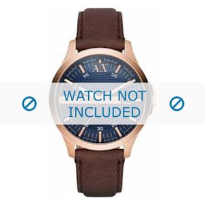 Horlogeband Armani Exchange AX2172 Leder Bruin 22mm
