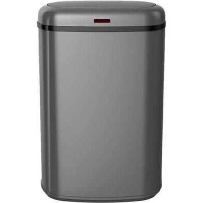 Automatische keukenprullenbak - LOGAN - KITCHEN MOVE - 58 L - Matgrijs roestvrij staal met omsnoeringsband