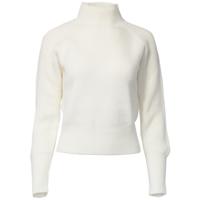 Floria Collective Merino Wollen Dames Trui in het Warm Wit - Cropped Model Kenna Sweater - Duurzaam RWS Gecertificeerd Wol