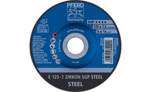 PFERD 62212737 E 125-7 ZIRKON SGP STEEL Afbraamschijf gebogen Diameter 125 mm Boordiameter 22.23 mm Staal 10 stuk(s)