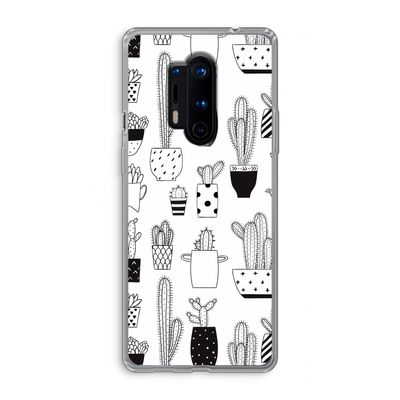 Cactusmotief: OnePlus 8 Pro Transparant Hoesje