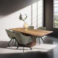 Livingfurn Eettafel 'Lausanne' Teakhout, 230 x 110cm