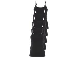esmara 5 dames spaghettitops (Zwart, S (36/38))