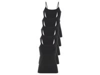 esmara 5 dames spaghettitops (Zwart, S (36/38))