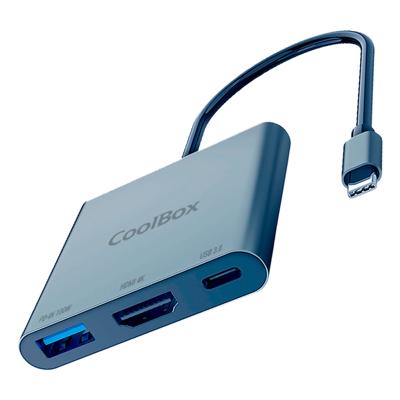 Hub USB CoolBox COO-DOCK-C-31 Grijs 100 W