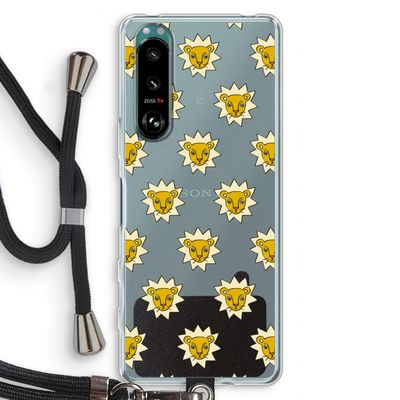 Leeuwenkoppen: Sony Xperia 5 III Transparant Hoesje met koord