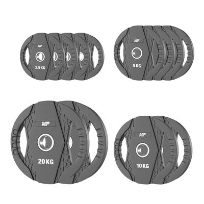 Muscle Power Olympische rubber halterschijf set 90KG Muscle Power Olympische rubber halterschijf set 90KG