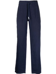 Vilebrequin pantalon en lin à lien de resserrage - Bleu