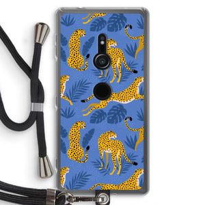 Luipaard: Sony Xperia XZ2 Transparant Hoesje met koord
