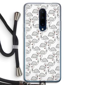Zwanen: OnePlus 7 Pro Transparant Hoesje met koord