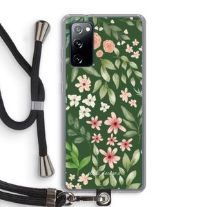Botanical green sweet flower heaven: Samsung Galaxy S20 FE / S20 FE 5G Transparant Hoesje met koord