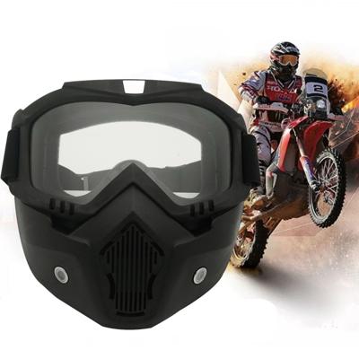 Motorfiets Off-road helm masker afneembare winddicht bril Glasses(Transparent)