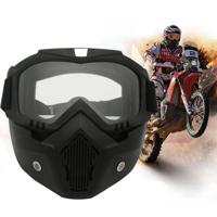 Motorfiets Off-road helm masker afneembare winddicht bril Glasses(Transparent)