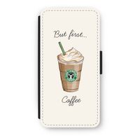 But first coffee: iPhone 8 Flip Hoesje