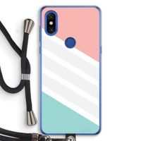 Strepen pastel: Xiaomi Mi Mix 3 Transparant Hoesje met koord