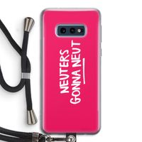 Neuters (roze): Samsung Galaxy S10e Transparant Hoesje met koord