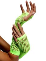 Visnet handschoenen neon groen - thumbnail