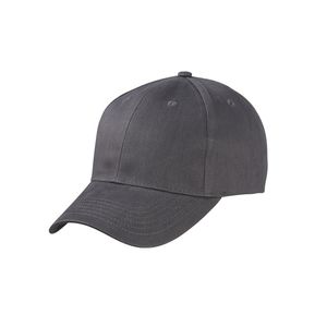 Baseball cap 6-panel antraciet voor volwassenen