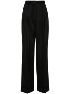 Dolce & Gabbana pantalon ample à fines rayures - Noir