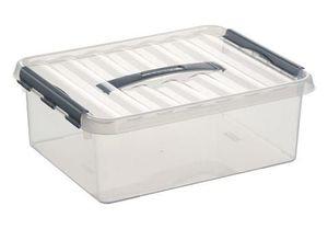 Sunware Q-line box 12 liter transp/metaal