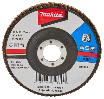 Makita Accessoires Lamellenschuurschijf 125mm A80 - D-27109 D-27109