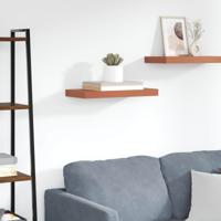 Wandplank Wandgemonteerd Rood 50 x 23 x 4 cm Bewerkt hout