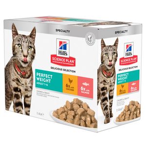 Hill's Science Plan - Feline Adult - Perfect Weight Del. Selection - 12x85g