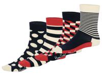 Happy Socks Sokken geschenkset (36-40, Marineblauw/rood/wit)
