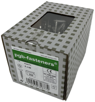 pgb-fasteners Universele Spaanplaatschroef RVS A2 VK-T Voldraad verzonken kop Ø 5,0x60 TX25 | 200 st | PGWVTVA00005000603