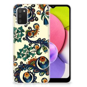 Siliconen Hoesje Samsung Galaxy A03S Barok Flower